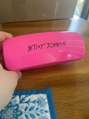 Betsey Johnson Pink Gloss Hard Sunglasses Case